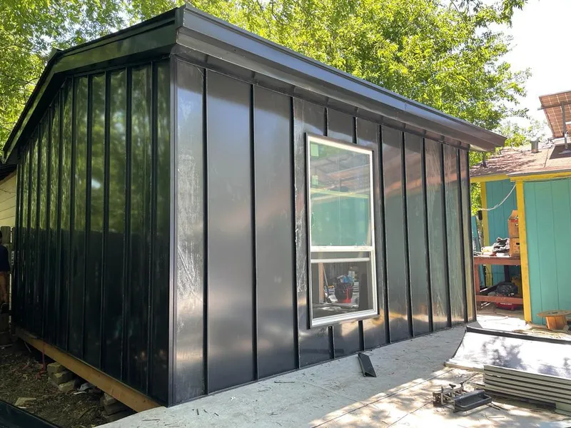 Black standing seam metal wall panels for Metal Roof Installation in McLean